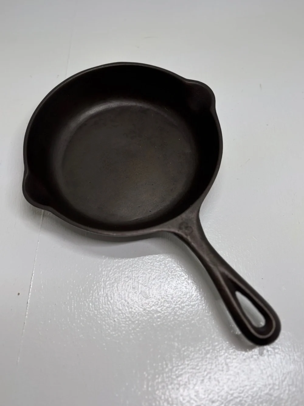 Vintage Mini Cast Iron Skillet Hand Forged Hammered 5” Rustic Farmhouse Restored